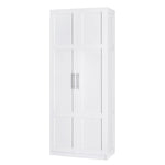 2 Door Clothes Wardrobe Cupboard White