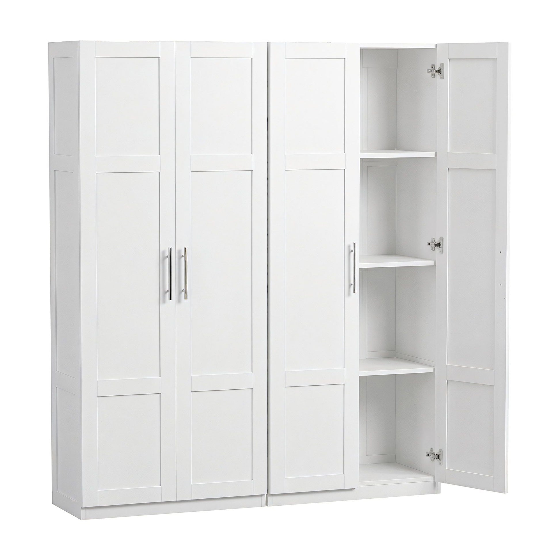 Buffet Sideboard Cabinet Set of 2 White | HomeAndLiving - 3