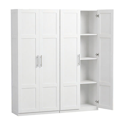 Buffet Sideboard Cabinet Set of 2 White | HomeAndLiving - 3