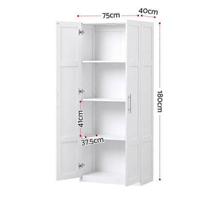 Buffet Sideboard Cabinet Set of 2 White | HomeAndLiving - 4