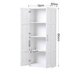 Buffet Sideboard Cabinet Set of 2 White | HomeAndLiving