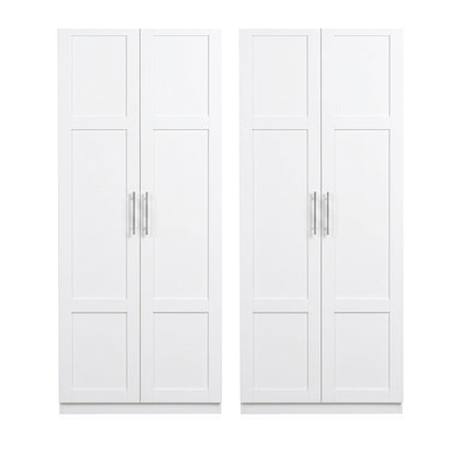 Buffet Sideboard Cabinet Set of 2 White | HomeAndLiving - 5