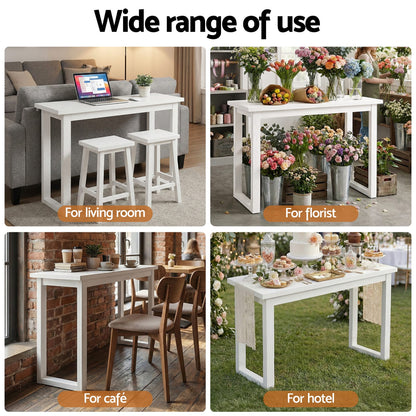 White Console Table 110cm 110x32x75cm