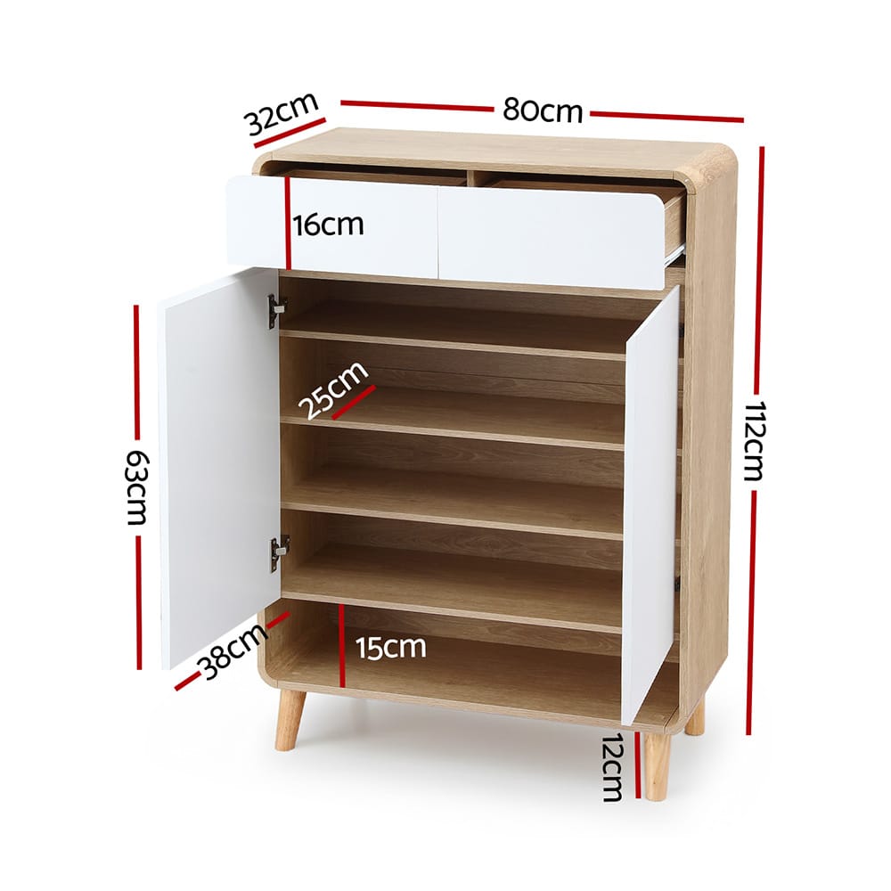 Shoe Rack Cabinet Storage 80x32x112cm