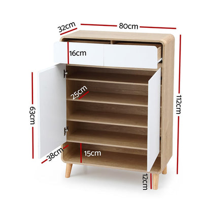 Shoe Rack Cabinet Storage 80x32x112cm