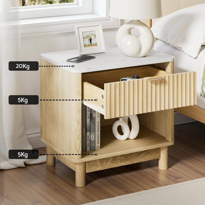 Pine Bedside Table Nightstand 48x35x47cm