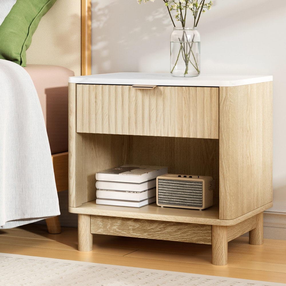 Pine Bedside Table Nightstand 48x35x47cm