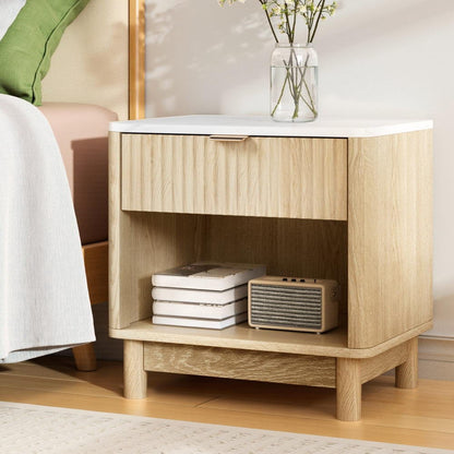 Pine Bedside Table Nightstand 48x35x47cm