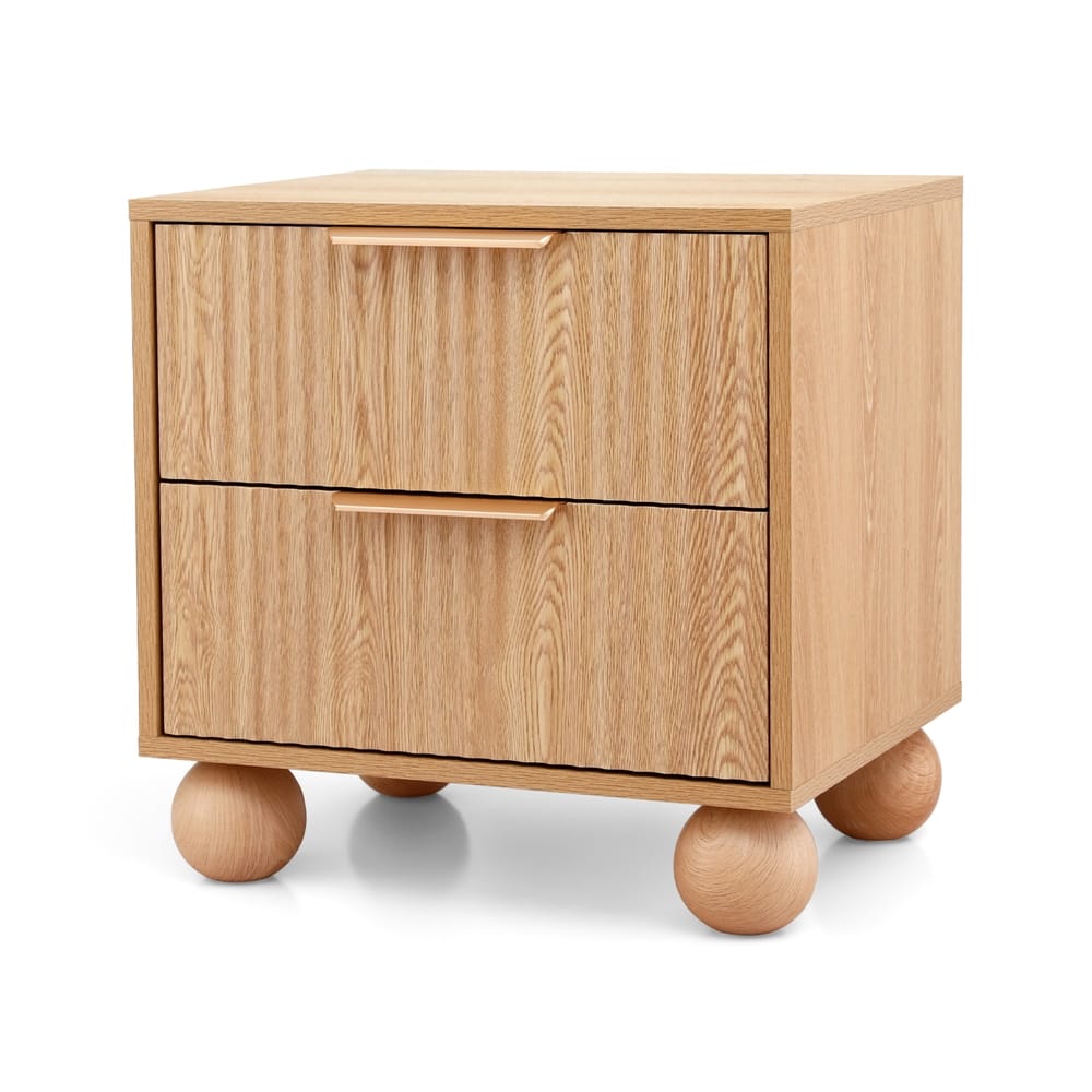 Rattan Bedside Table 2 Drawers 50x40x50cm