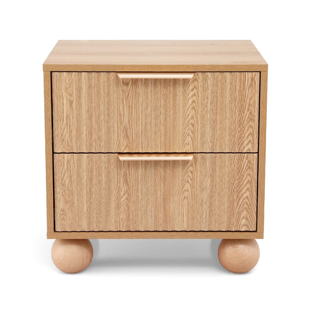 Rattan Bedside Table 2 Drawers 50x40x50cm