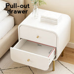 Bedside Table 2 Drawers White Nightstand | HomeAndLiving