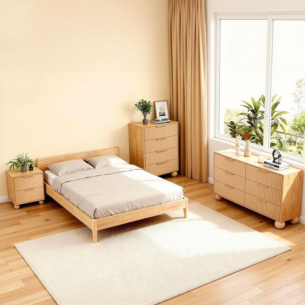 Tallboy Dresser Pine Storage 60x40x90cm