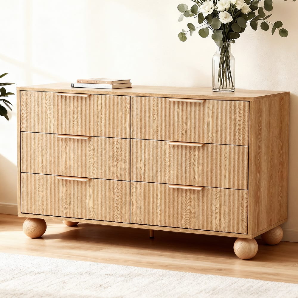 Tallboy Dresser Pine Storage 120x40x70cm