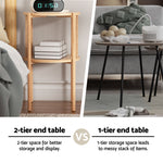 Round End Tables Set of 2 Two-Tier Boho | HomeAndLiving