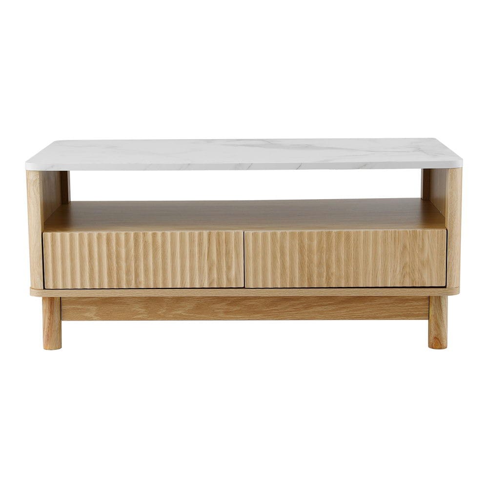 Marble Coffee Table Drawer 90x45x40cm