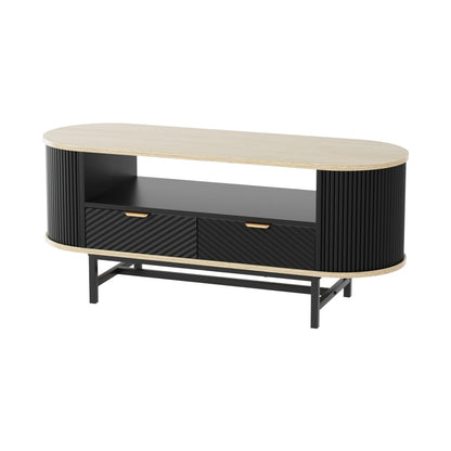 Wood Coffee Table With Drawer 110x38x45cm