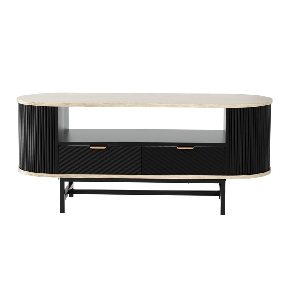 Wood Coffee Table With Drawer 110x38x45cm