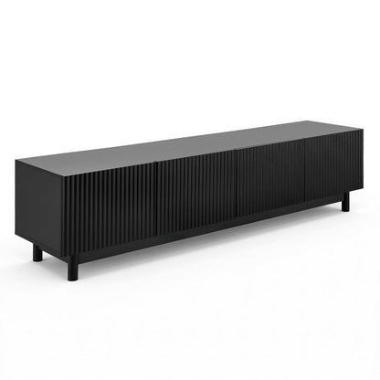 Black Tv Unit Storage Cabinet 180x40x45cm