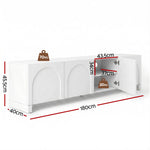 180cm TV Entertainment Unit White Cabinet | HomeAndLiving