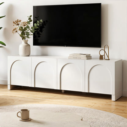 180cm TV Entertainment Unit White Cabinet | HomeAndLiving - 2