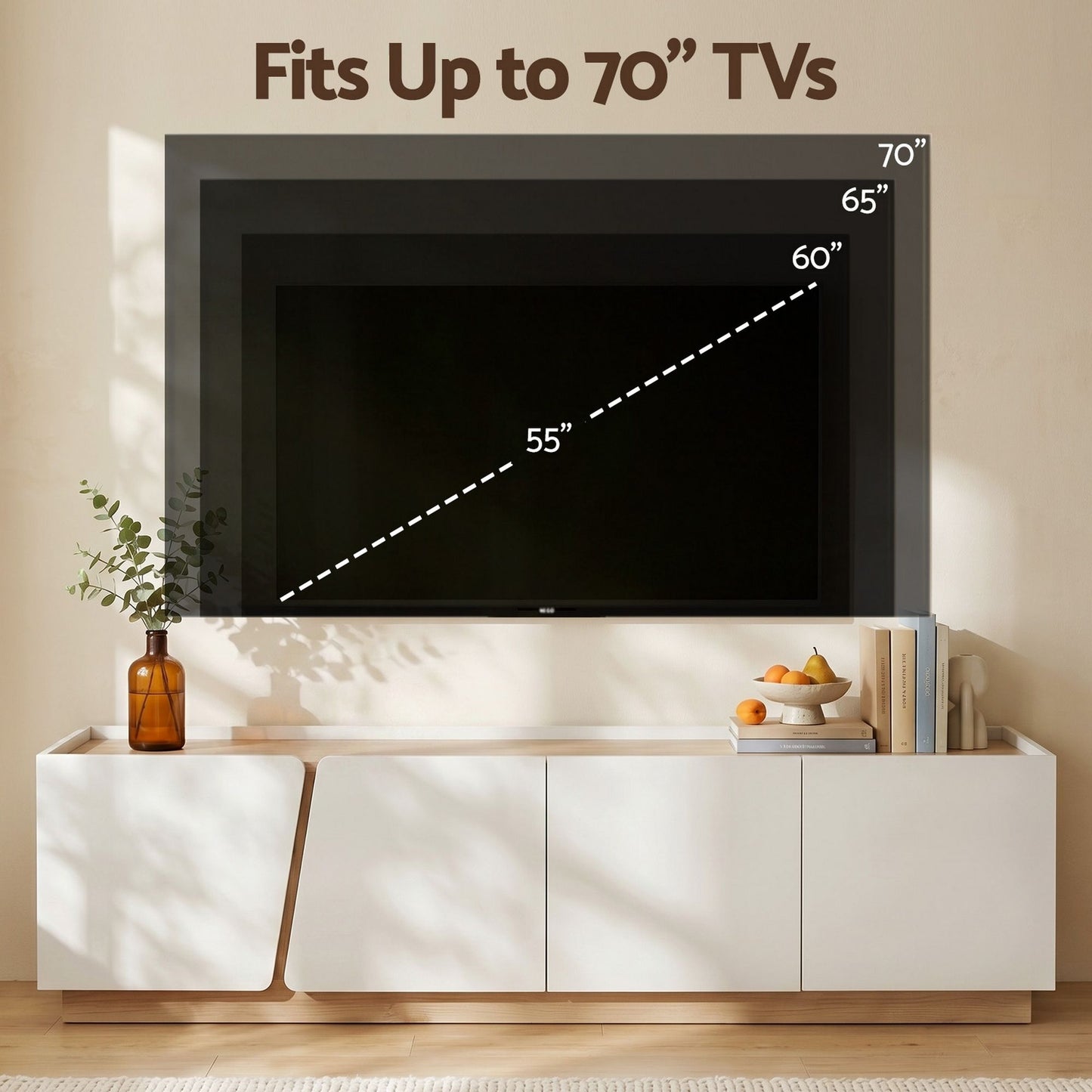 180cm TV Unit Cabinet White Pine | HomeAndLiving - 7
