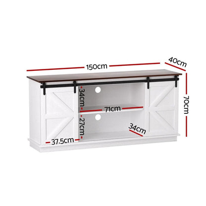 Buffet Storage Cabinet White 150x40x70cm