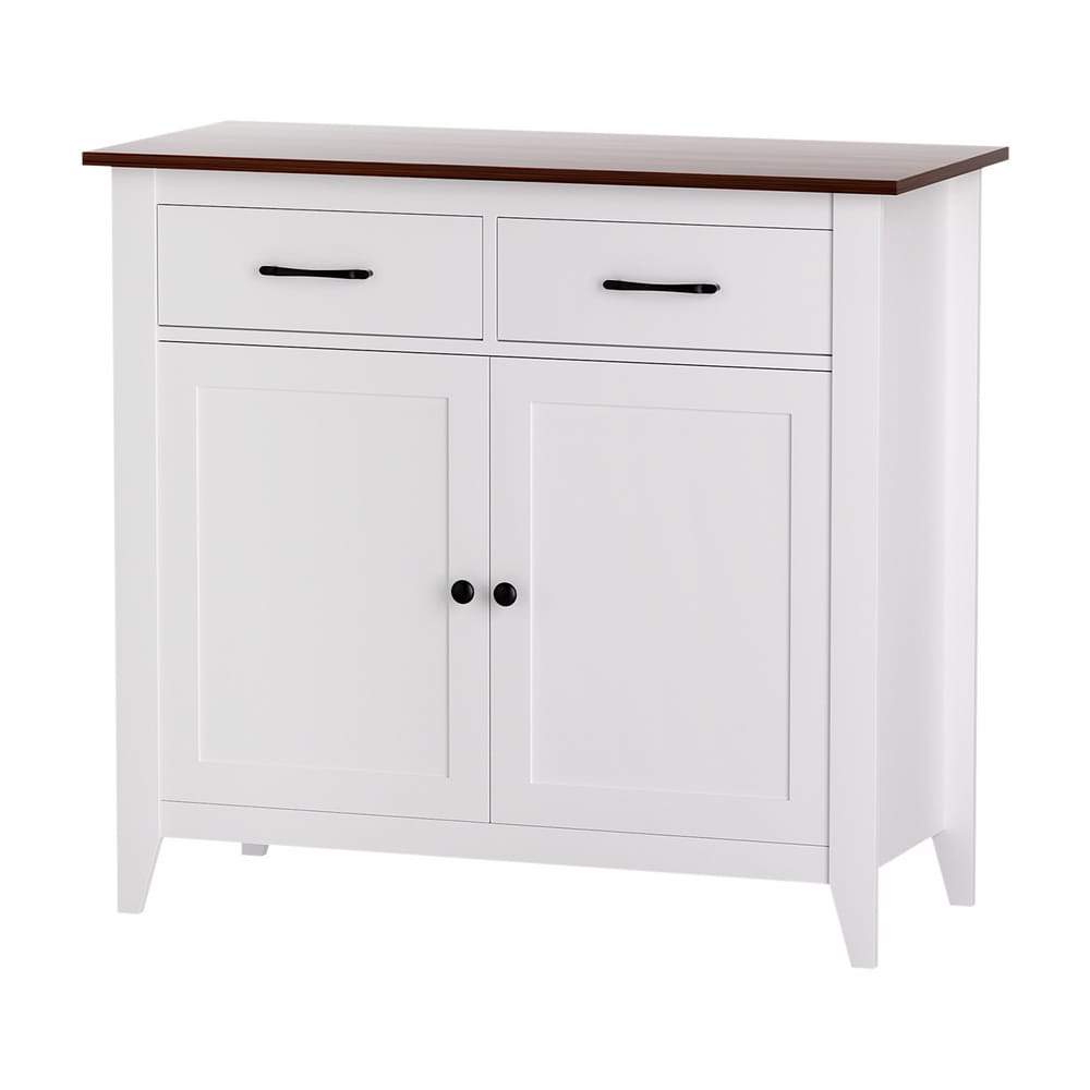 Buffet Storage Cabinet White 90x40x82cm