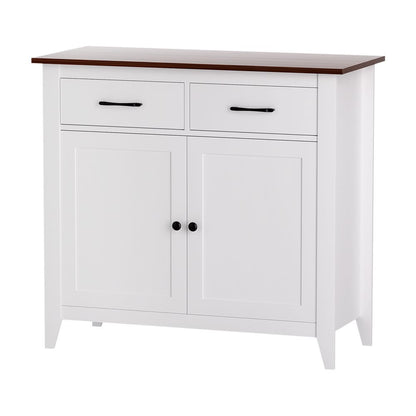 Buffet Storage Cabinet White 90x40x82cm