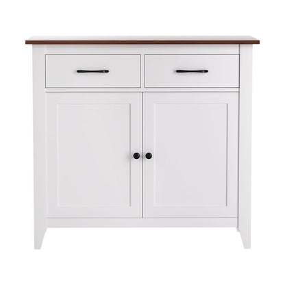 Buffet Storage Cabinet White 90x40x82cm