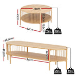 Pine TV Unit Coffee Table Set 148cm | Home & Living