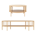 Pine TV Unit Coffee Table Set 148cm | Home & Living