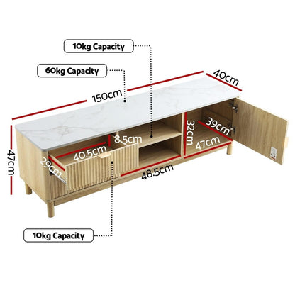 Tv Unit Storage 150cm Pine 150x40x47cm