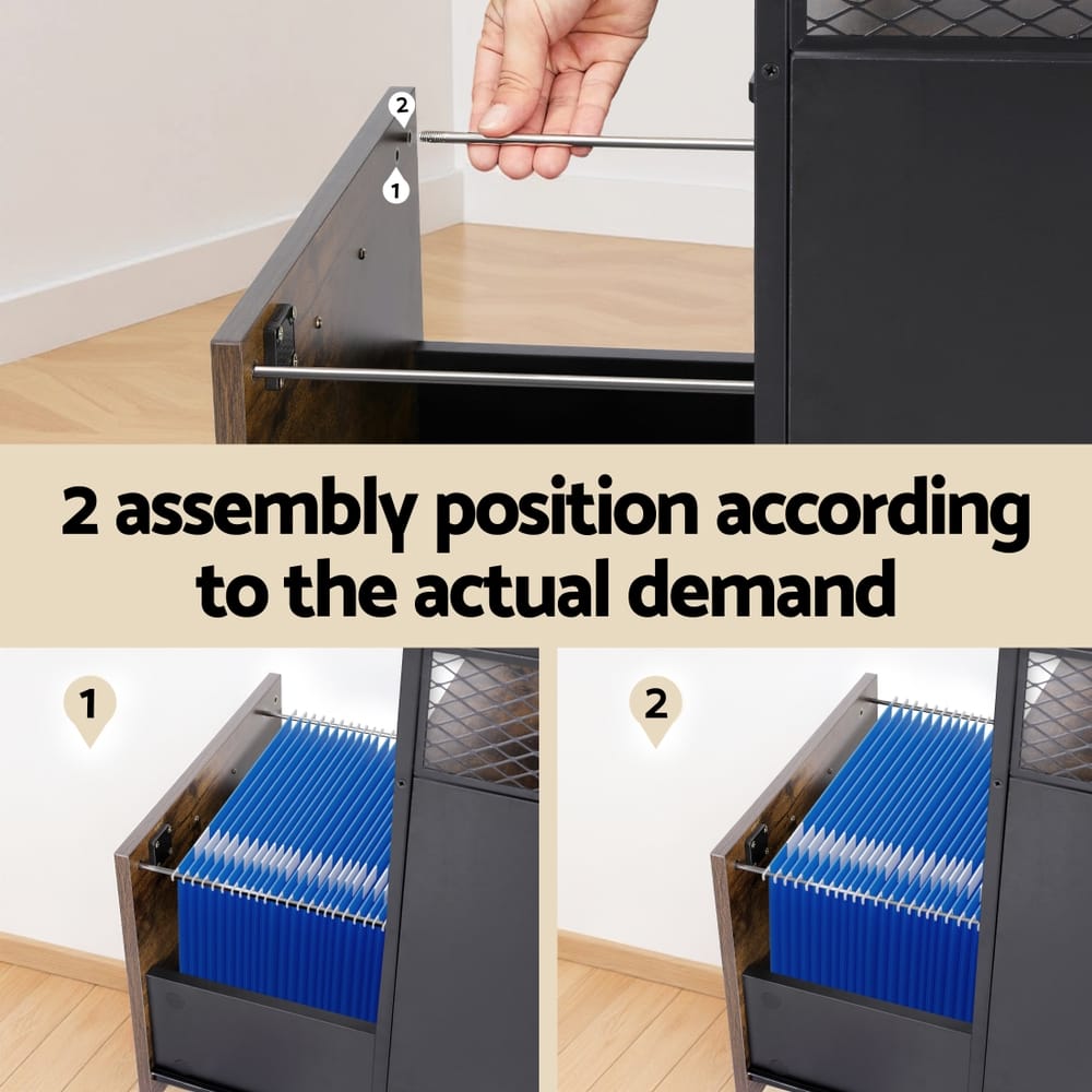 Filing Cabinet With Wheels Storage 42x44x64.5cm