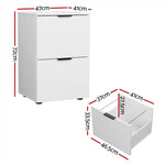 Filing Cabinet Files Storage Office Shelves File Organiser White 2 Drawer