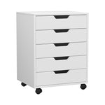 5-Drawer Filing Cabinet Storage Cabinet Chest of Drawers White