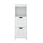 White Bathroom Storage Cabinet - 89CM Floor Organizer