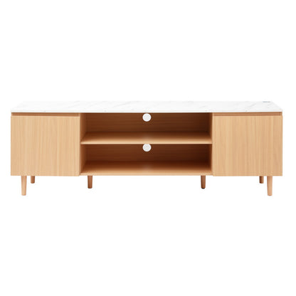 TV Cabinet Entertainment Unit Stand 180CM Pine White