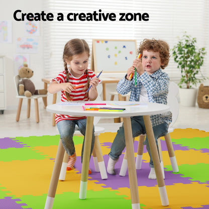 Versatile Kids Table and Chairs Set - 3 Piece