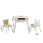 Modern Kids Activity Table Set - 3 Piece with Storage