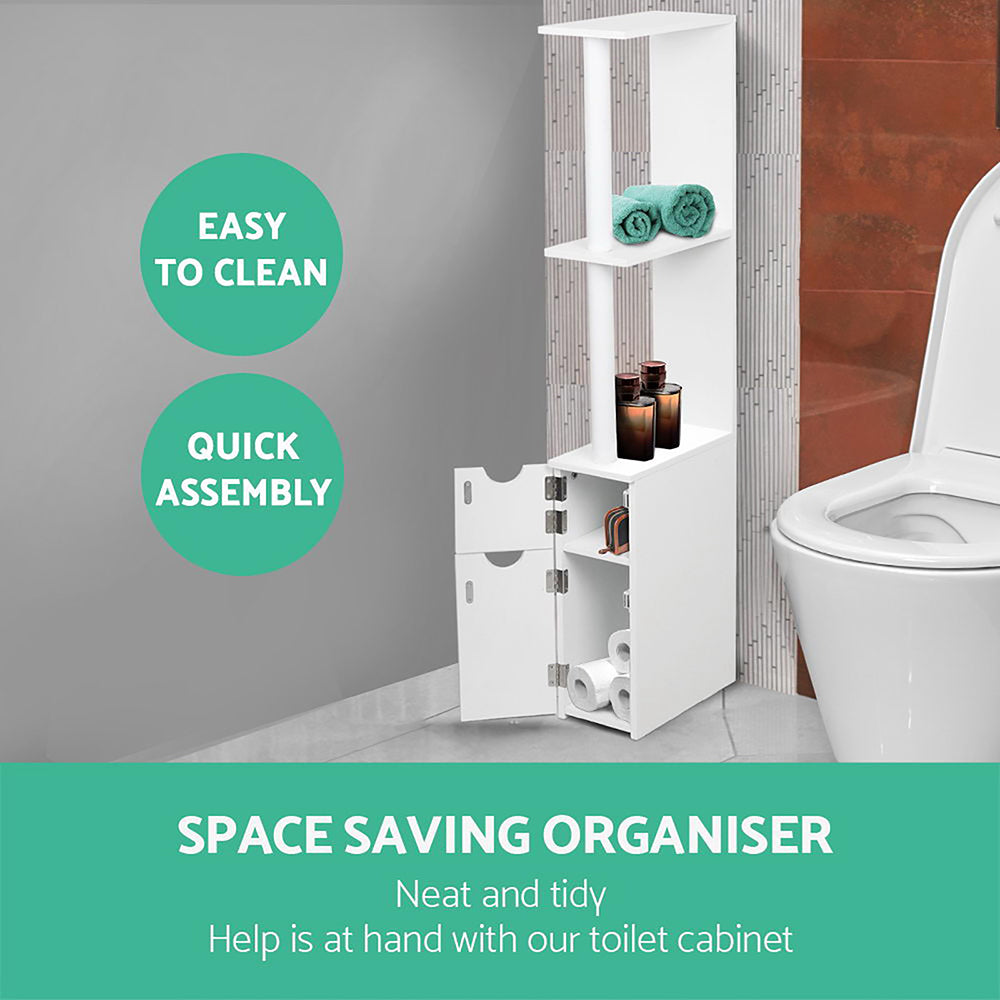 Bathroom Cabinet Storage 118Cm Shelf White