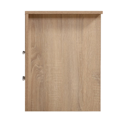 Bedside Table 2 Drawers With Shelf - Tara Oak
