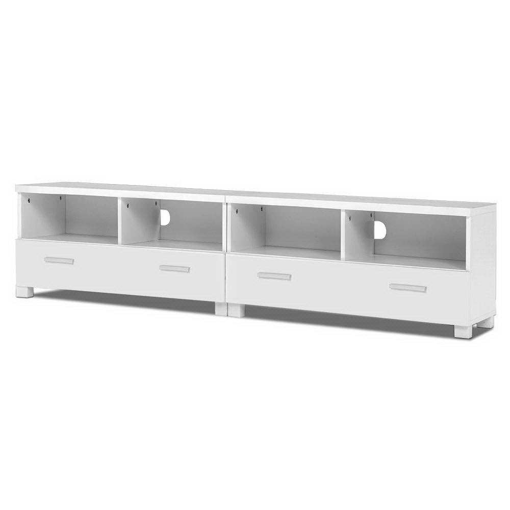 Tv Cabinet Entertainment Unit 180Cm White Eddie