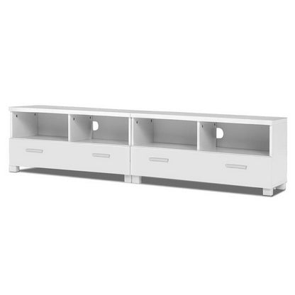 Tv Cabinet Entertainment Unit 180Cm White Eddie