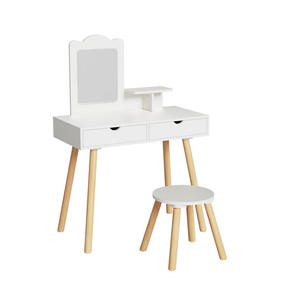  Kids Vanity Set - Dressing Table w/Mirror & Chair