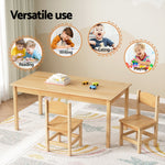 1 Kids Table and 2 Chairs Set Pinewood