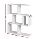 Floating Wall Shelf 3-Tier S-Shape Bookshelf | Home & Living