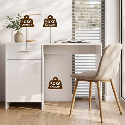 Office Desk Set White 100x60x74cm