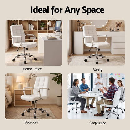 Office Desk Set White 100x60x74cm