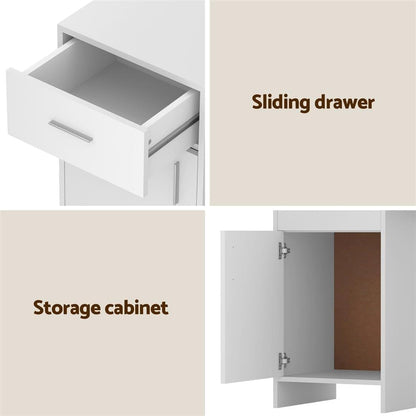 Office Desk Set White 100x60x74cm