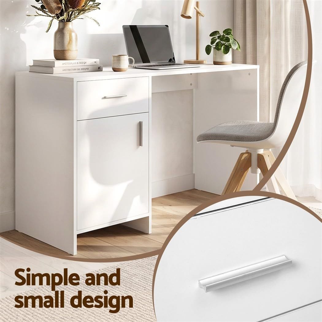 Office Desk Set White 100x60x74cm
